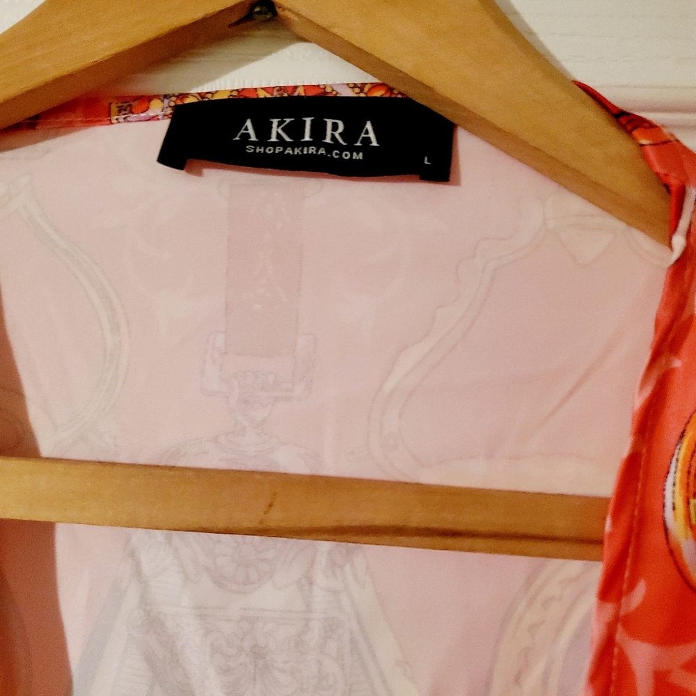 AKIRA Tie Front Crop Long Sleeve - Picture 6 of 6